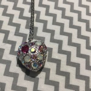 Swarovski heart locket necklace